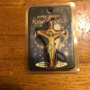 Religious gift. Super Bright Fashion Jewelry necklace. New in box. vintage